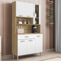 Armário De Cozinha Compacta 6 Portas 1 Gaveta Golden - Freijó-supremo - 1