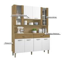 Armário De Cozinha Compacta 8 Portas 2 Gavetas Golden - Freijó-supremo-cp-ripado Freijó - 3