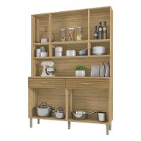 Armário De Cozinha Compacta 8 Portas 2 Gavetas Golden - Freijó-supremo-cp-ripado Freijó - 5