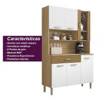 Armário De Cozinha Compacta 6 Portas 1 Gaveta Golden - Freijó-supremo-cp-ripado Freijó Freijó-supremo-cp-ripado Freijó - 2