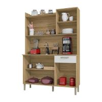 Armário De Cozinha Compacta 6 Portas 1 Gaveta Gênova - Freijó-supremo Freijó-supremo - 5