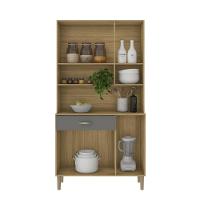 Armário De Cozinha Compacta 6 Portas 1 Gaveta Apolo - Freijó-gris Freijó-gris - 7