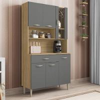 Armário De Cozinha Compacta 6 Portas 1 Gaveta Golden - Freijó-gris Freijó-gris - 1
