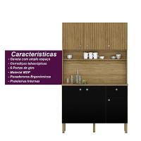 Armário De Cozinha Compacta 6 Portas 1 Gaveta Style - Freijó-nero-cp-ripado Freijó - 5