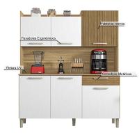 Armário De Cozinha Compacta 6 Portas 1 Gaveta Gênova - Freijó-supremo-cp-ripado Freijó Freijó-supremo-cp-ripado Freijó - 3