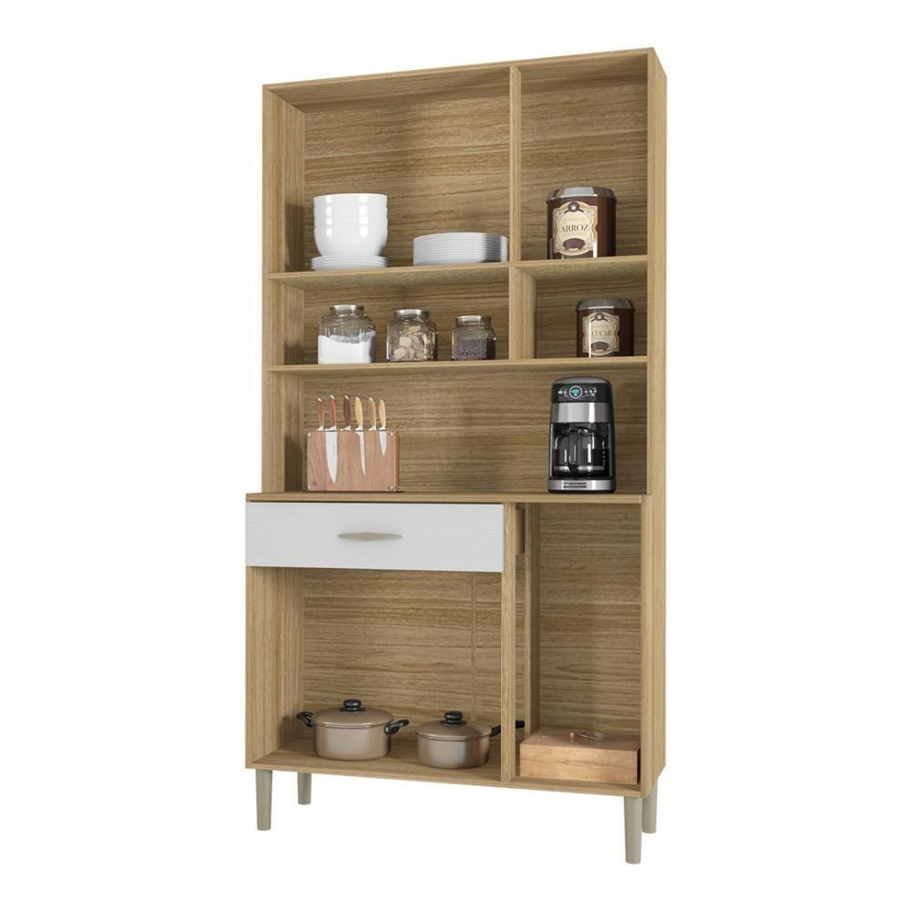 Armário De Cozinha Compacta 6 Portas 1 Gaveta Golden - Freijó-supremo Freijó-supremo - 5