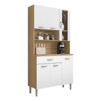 Armário De Cozinha Compacta 6 Portas 1 Gaveta Golden - Freijó-supremo Freijó-supremo