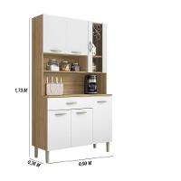 Armário De Cozinha Compacta 6 Portas 1 Gaveta Golden - Freijó-supremo Freijó-supremo - 6