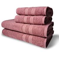 Jogo De Toalhas Luxo 4 Pçs Itália Soft 2 Banho 2 Rosto Rosê - 1