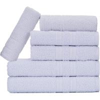 Jogo De Toalhas Gigante Itália Soft 2 Banhão + 2 Rosto + 2 Tapete Luxo 100% Algodão - Branco - 1