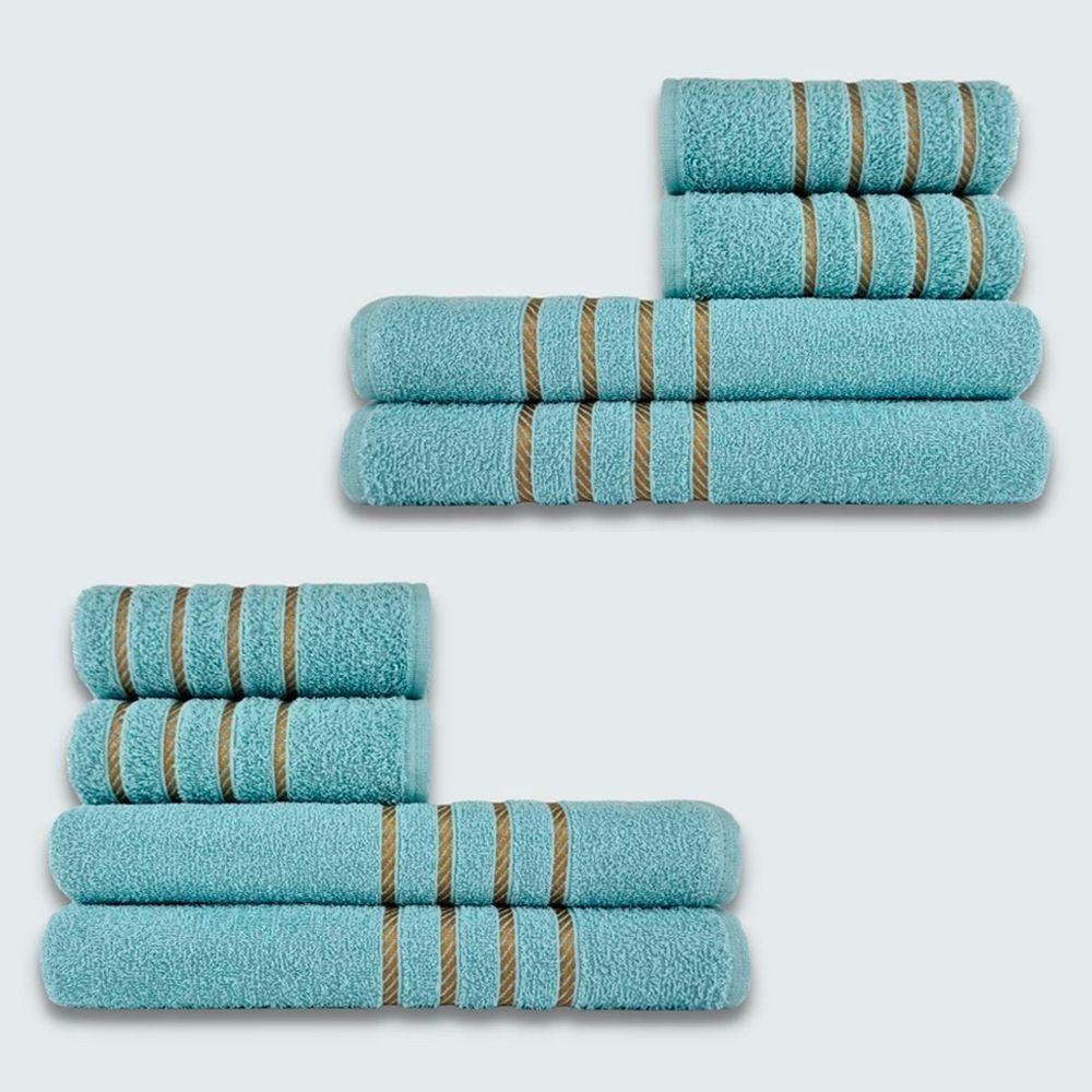 Jogo De Toalhas 8 Peça Coleção Montreal 100% Algodão Verde - 1