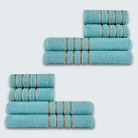 Jogo De Toalhas 8 Peça Coleção Montreal 100% Algodão Verde - 1