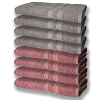8 Toalhas Grande Super Felpudas E Grossa 80x150 4 Cinza 4 Rosê - 1