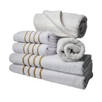 Jogos De Toalhas 2 Banhos 2 Rosto 2 Tapetes 6pçs Branco. - 1