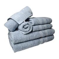 Jogo Toalhas 2 Banhos 2 Rostos 2 Pisos Grande Grossa Azul - 1