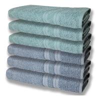 6 Toalhas Grande Felpudas E Grossa 80x150 Azul+verde - 1