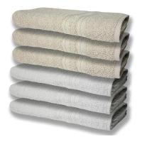 6 Toalhas Grande Felpudas E Grossa 80x150 Branco+bege - 1