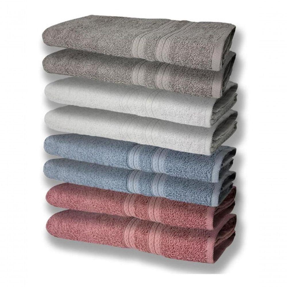 8 Toalhas Grande Felpudas Grossa 80x150 2 Re 2 Az 2 Br 2 Cz - 1