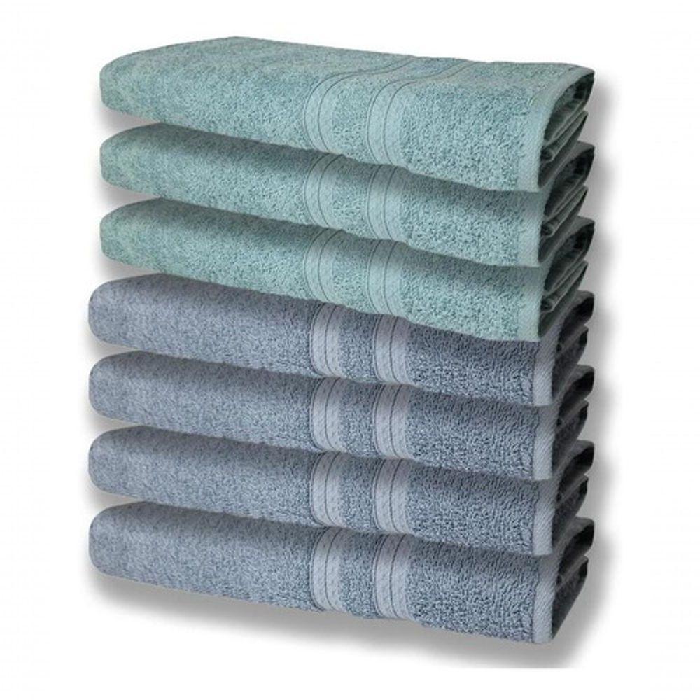 7 Toalhas Felpudas E Grossa 80x150 4 Azul 3 Verde - 1