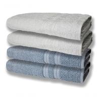 4 Toalhas Super Felpudas Grande E Grossa 80x150 Azul+branco - 1