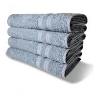 6 Toalhas Banho 430g/m² Grossa 80x150cm Lisboa Azul Claro - 1