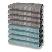 8 Toalhas Grande Felpudas E Grossa 80x150 4 Verde 4 Cinza - 1