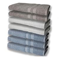 7 Toalhas Felpudas E Grossa 80x150 3 Azul 2 Branco 2 Cinza - 1