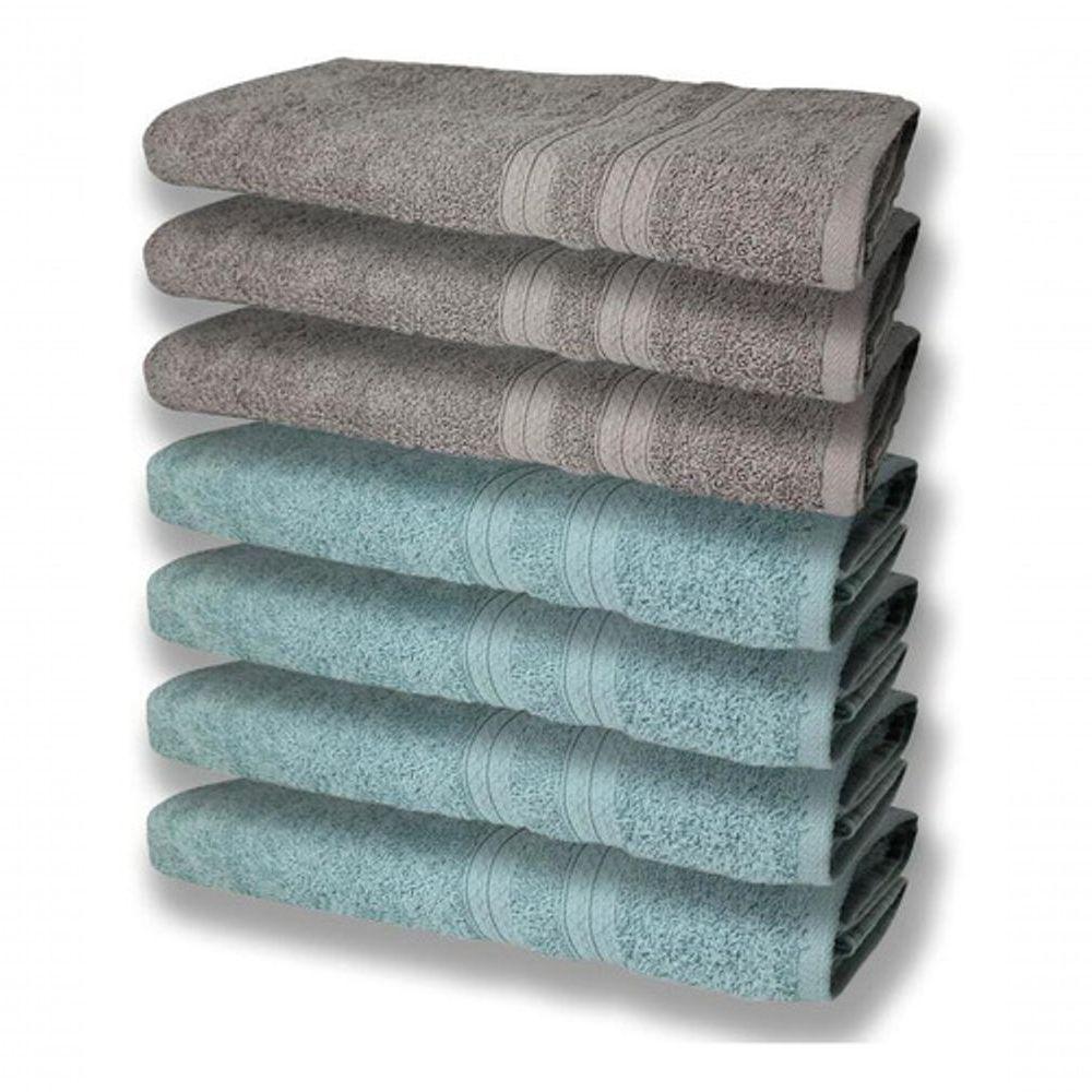 7 Toalhas Felpudas E Grossa 80x150 4 Verde 3 Cinza - 1
