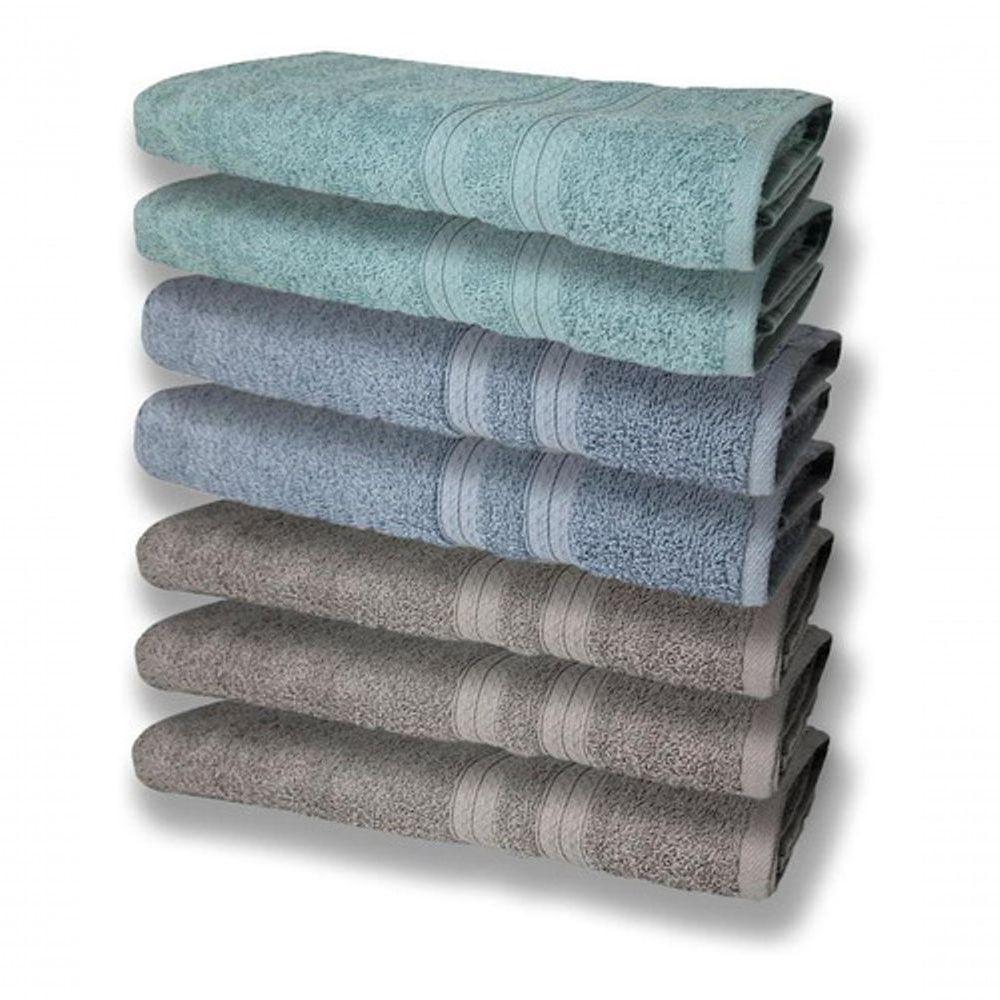 7 Toalhas Felpudas E Grossa 80x150 3 Cinza 2 Azul 2 Verde - 1