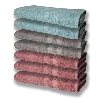 7 Toalhas Felpudas E Grossa 80x150 3 Rosê 2 Cinza 2 Verde