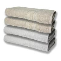 4 Toalhas Super Felpudas Grande E Grossa 80x150 Branco+bege - 1