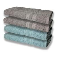 4 Toalhas Super Felpudas Grande E Grossa 80x150 Cinza+verde - 1