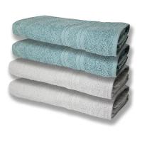 4 Toalhas Super Felpudas Grande E Grossa 80x150 Branco+verde - 1