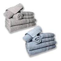 Jogo De Toalhas 4 Banhos 4 Rostos 4 Pisos Grossa Cinza+azul - 1
