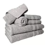 Jogo De Toalhas 4 Banhos 4 Rostos 4 Pisos Grossa Cinza+azul