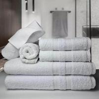 Jogo De Toalhas 4 Banhos 4 Rostos 4 Pisos Grossa Bege+branco - 2