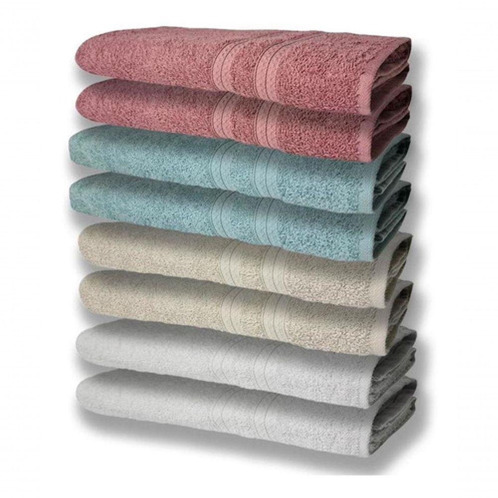 8 Toalhas Grande Felpudas Grossa 80x150 2 Br 2 Bg 2 Vd 2 Rê - 1