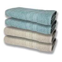 4 Toalhas Super Felpudas Grande E Grossa 80x150 Bege+verde - 1