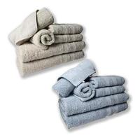 Jogo De Toalhas 4 Banhos 4 Rostos 4 Pisos Grossa Azul+bege - 1