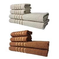 Kit 8 Toalhas Grossas E Grandes Montreal 4 Banhos 4 Rostos Bege+marrom - 1