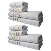 Kit 8 Toalhas Grossas E Grandes Montreal 4 Banhos 4 Rostos Branco - 1