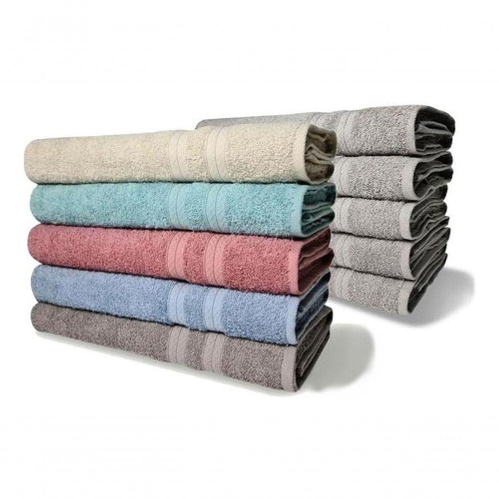 Kit 10 Toalhas Gigante Lisboa 100% Algodão Sortidos + Cinza - 1