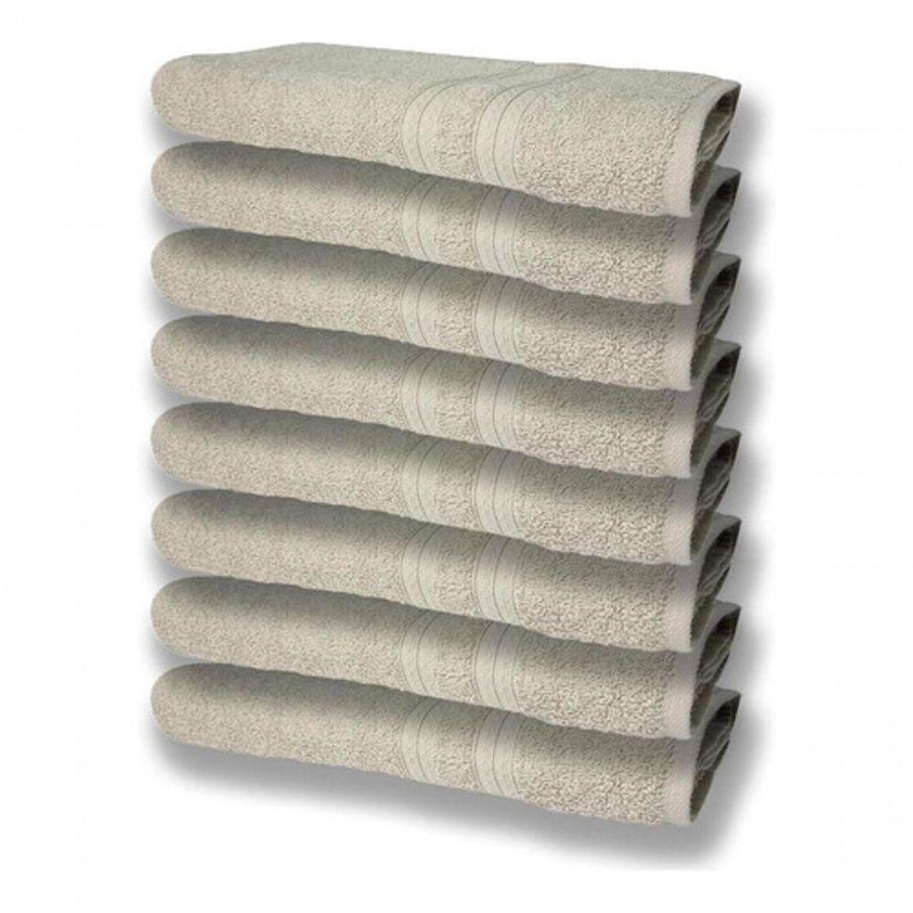 8 Toalhas Grande Super Felpudas E Grossa 80x150 Bege - 1