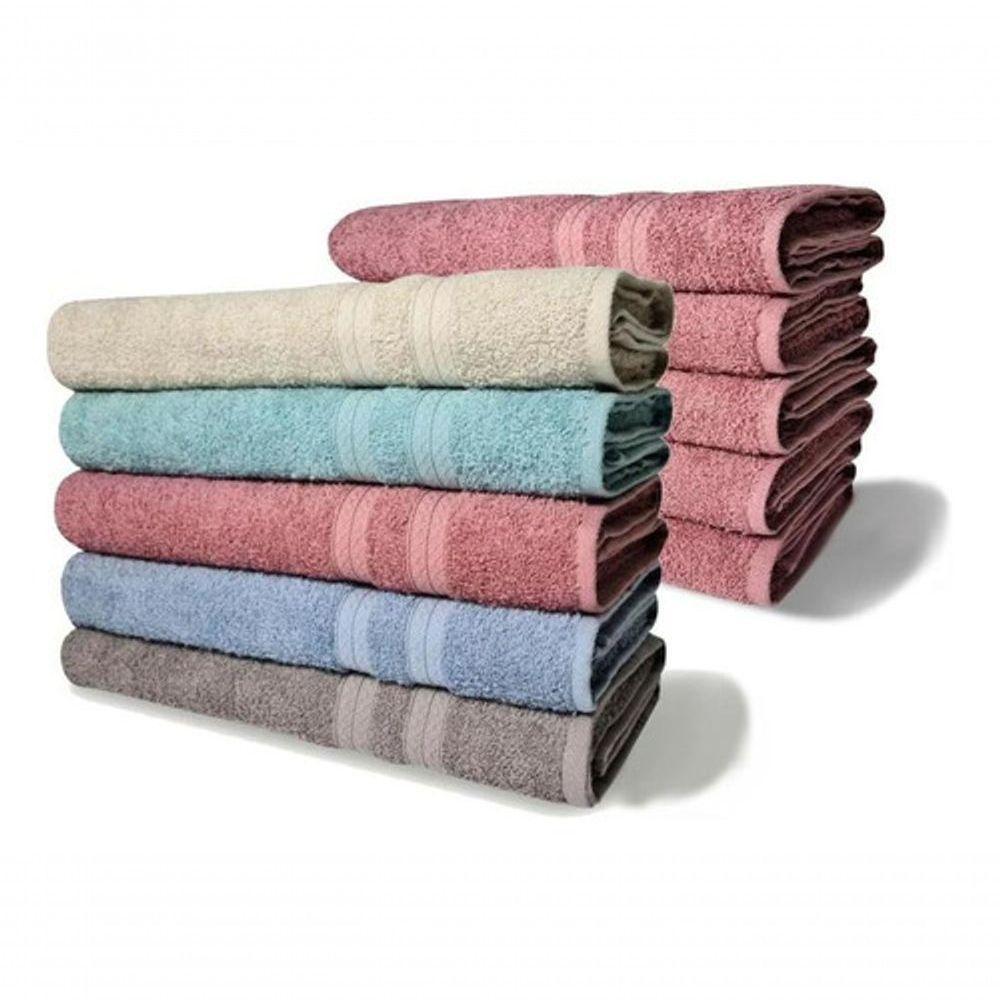 Kit 10 Toalhas Gigante Lisboa 100% Algodão Sortidos + Rosê - 1