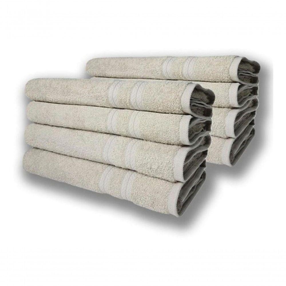 Kit 8 Toalhas De Banho Lisboa 430g/m 80x150cm Bege - 1