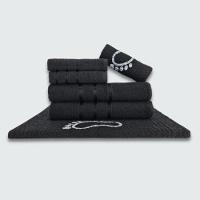 Jogo De Toalha Banho 6 Peças Verona 100% Algodão Preto - 1