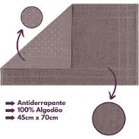 Jogo De Toalha Montreal 2 Banhão + 2 Rosto + 2 Tapete Piso Luxuoso 100% Algodão Cinza - 3