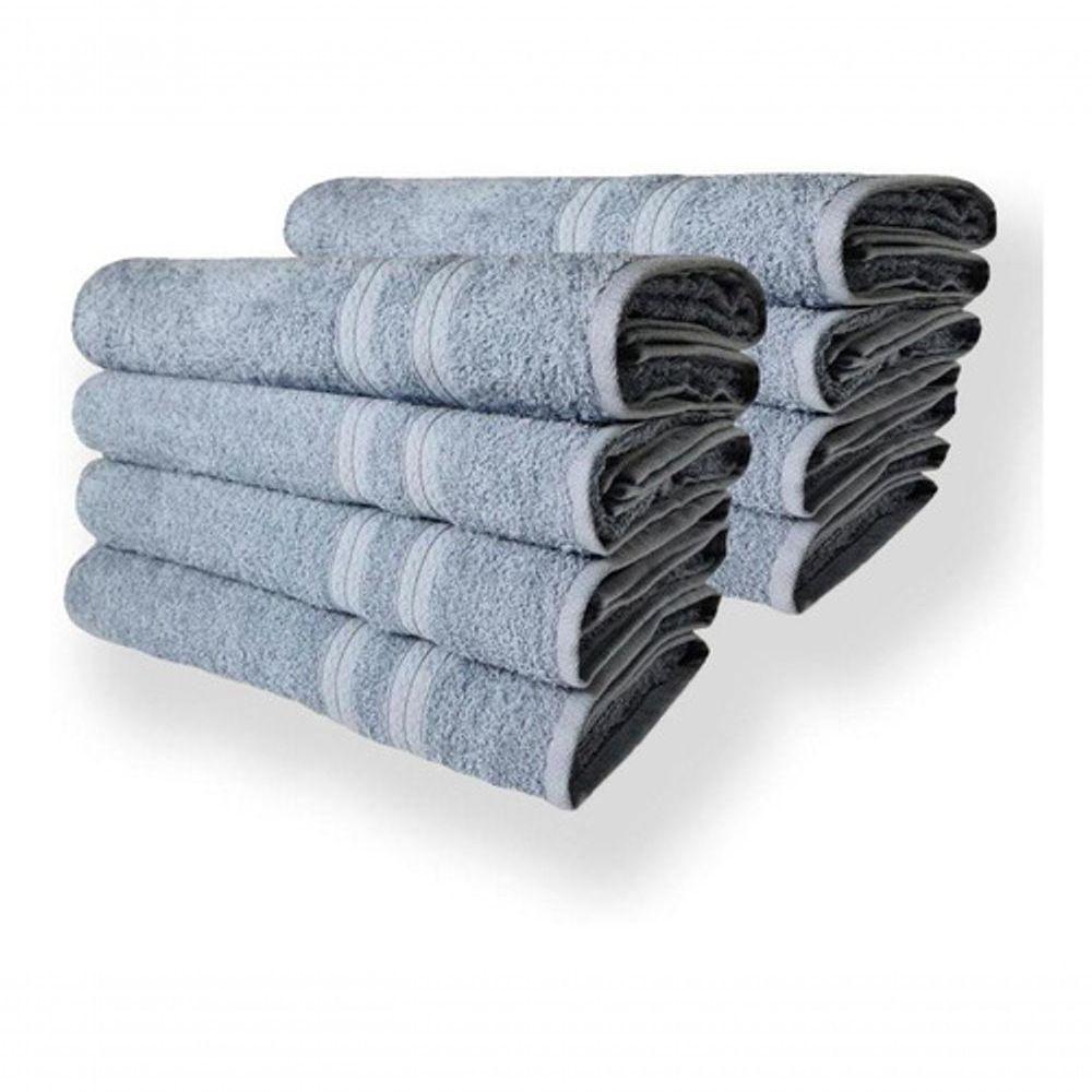 Kit 8 Toalhas De Banho Lisboa 430g/m 80x150cm Azul Claro - 1