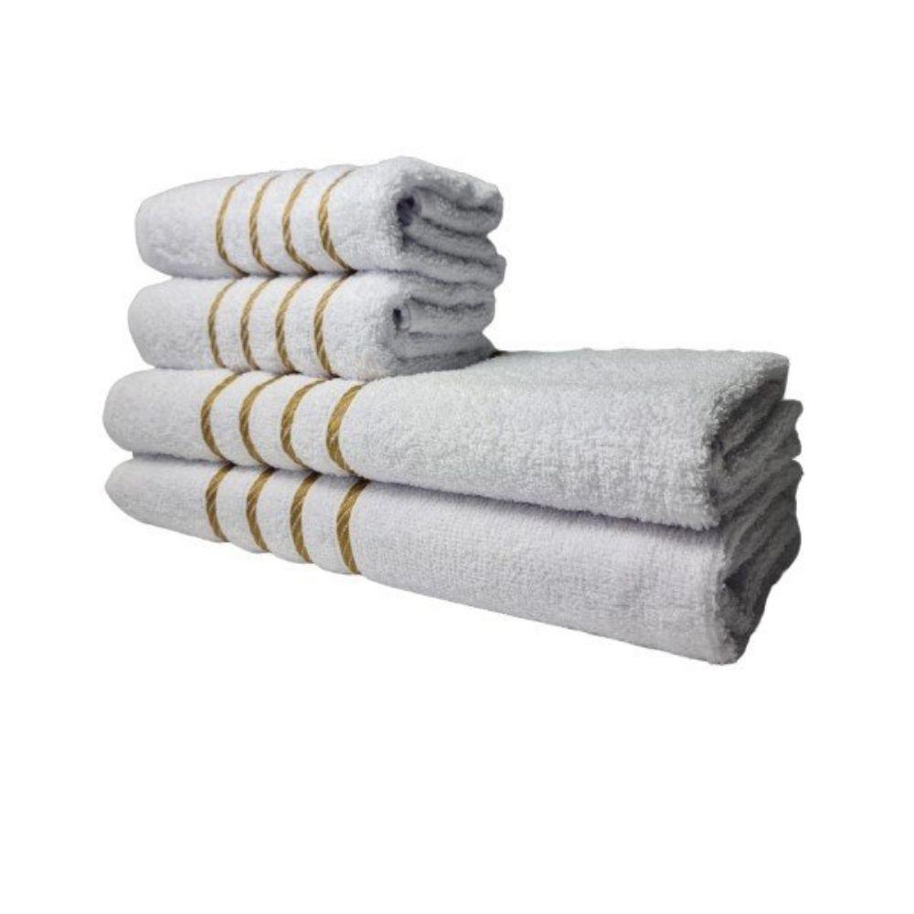 Kit 8 Toalhas Grossas E Grandes Montreal 4 Banhos 4 Rostos Branco+cinza - 6