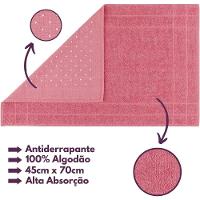 Jogo De Toalha Montreal 2 Banhão + 2 Rosto + 2 Tapete Piso Luxuoso 100% Algodão Rosê - 3